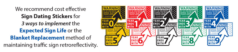 Warning Message Dating Sticker Sign Installation Date Style