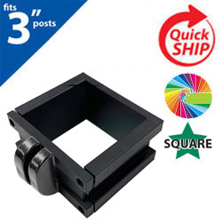 Semi Gloss Powder Painted Sign Panel Bracket for 3" Square Post