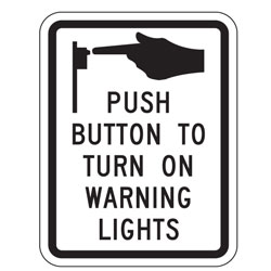 Push Button to Turn on Warning Lights Sign for Bicycle Facilities | 2009 MUCTD