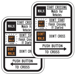 R10 3C Crosswalk Message Signs | 2009 MUTCD