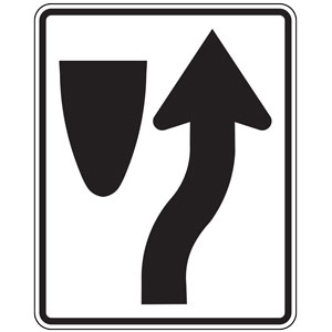 Keep Right (Symbol) Sign for Temporary Traffic Control