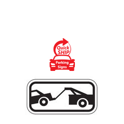 Tow Away Symbol (Black) Supplemental Plaque