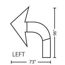 Left Curved Arrow | 3M&trade; Stamark&trade; Pre Cut Pavement Marking Arrow Symbol