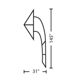 Left Elongated Arrow | 3M&trade; Stamark&trade; Pre Cut Pavement Marking Arrow Symbol