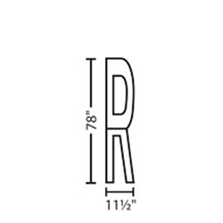 R | 78" tall | 3M&trade; Stamark&trade; Pre Cut Pavement Marking Legend