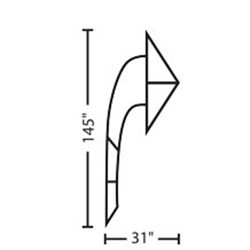 Right Elongated Arrow | 3M&trade; Stamark&trade; Pre Cut Pavement Marking Arrow Symbol