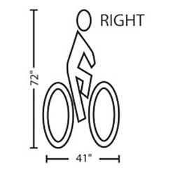 Right Bike with Rider | 3M&trade; Stamark&trade; Pre Cut Pavement Marking Symbol