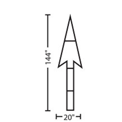 Straight Elongated Arrow | 3M&trade; Stamark&trade; Pre Cut Pavement Marking Arrow Symbol