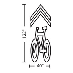 Bike Lane with Share Arrow | 3M&trade; Stamark&trade; Pre Cut Pavement Marking Symbol