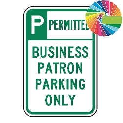 Business Patron Parking Only | Header & Words | Universal Permissive Parking Sign