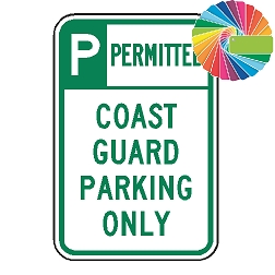 Coast Guard Parking Only | Header & Words | Universal Permissive Parking Sign
