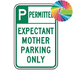 Expectant Mother Parking Only | Header & Words | Universal Permissive Parking Sign