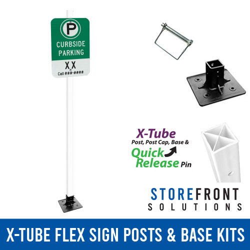 Storefront Solutions X Tube Flex Sign Posts & Base Kits